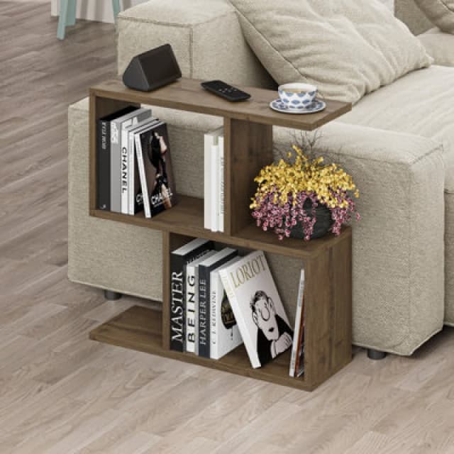 Decortie End Table Versatile Design 19.5X60X60Cm Particleboard Dark Oak Effect, Brown 8683628012116