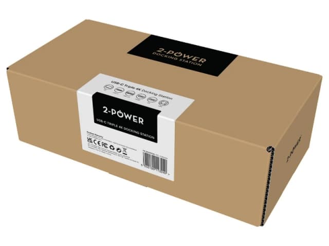 2-Power - Docking station - USB-C - 3 x HDMI, 2 x DP - GigE - 135 Watt