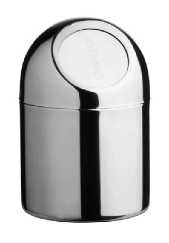 Premier Housewares Push Top Bin Mini Waste Bin Silver