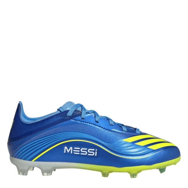 adidas F50 Elite Juniors Firm Ground Football Boots Blue/Yellow male 3 (35.5)