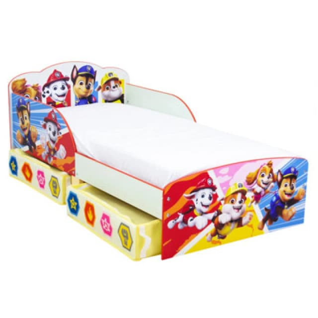 Paw Patrol Badges Toddler Bed with Storage Beds One Size Multi 39463199000