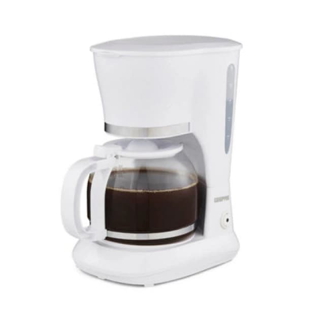 Geepas 1.5L Filter Coffee Machine 800W Coffee Maker For Instant Coffee, White