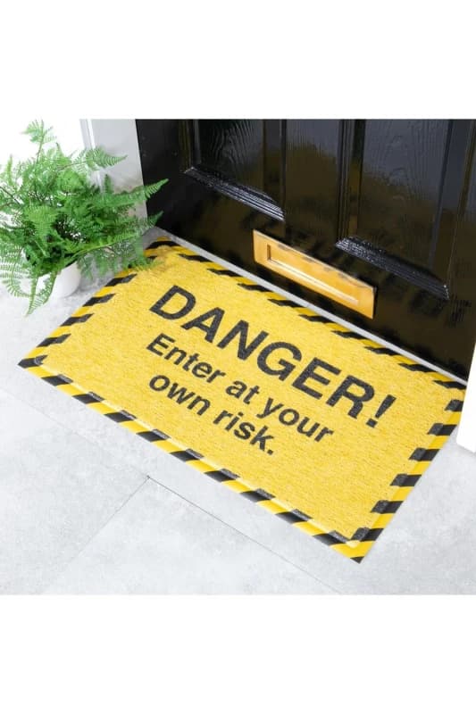 Native Natural Danger Enter At Your Own Risk Doormat (70 X 40Cm)