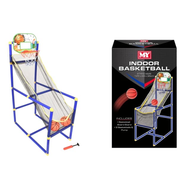 M.Y Portable Indoor & Outdoor Basketball Playset Blue