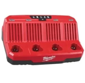 Milwaukee Power Tools M12C4 230v M12 4 Bay Charger