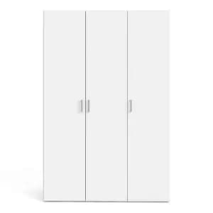 Space Wardrobe with 3 Doors, white