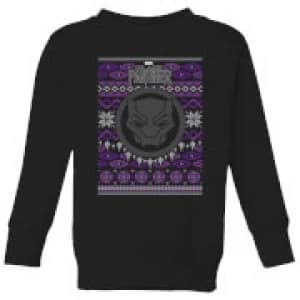 Marvel Avengers Black Panther Kids Christmas Sweatshirt - Black - 11-12 Years