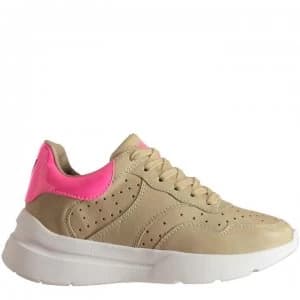 Guess Minca Trainers - Natural/Pink