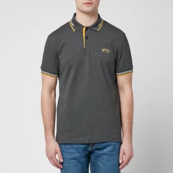 BOSS Athleisure Mens Paul Curved Polo Shirt - Charcoal - L