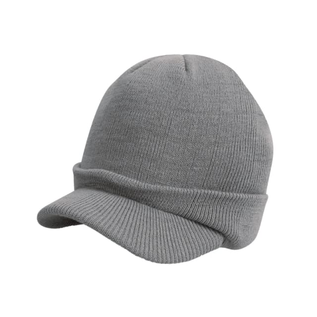 Result Result Men Esco Army Knitted Hat in Grey Grey One Size Male 5063527380593