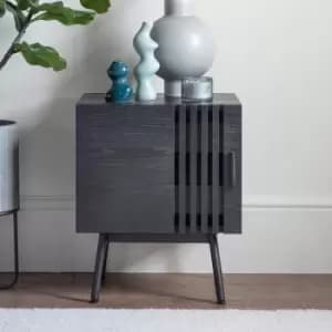 Englewood 1 Door Side Table, Black Black