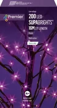 Supabrights Purple 200 LED Indoor & Outdoor String Lights