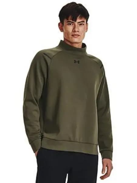 Under Armour Training Unstoppable Fleece Mock Crew Sweat - Khaki