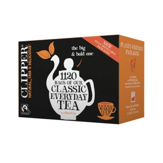 Clipper Fairtrade Everyday One Cup Tea Bags (Pack 1120) - NWT235