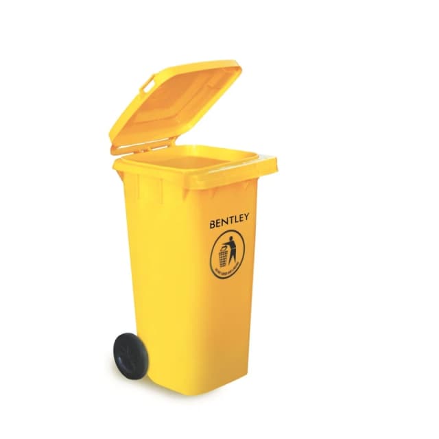 120 Litre Wheelie Bin - Yellow