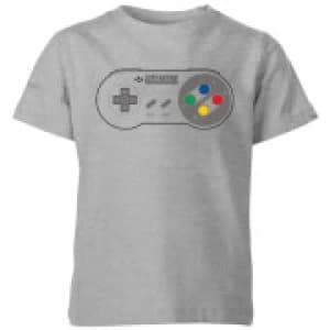 Nintendo SNES Controller Pad Kid's T-Shirt - Grey - 11-12 Years