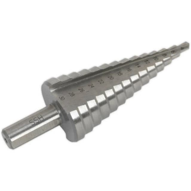 Loops HSS 4341 Double Flute Step Drill Bit - 4mm to 30mm Holes - Precision Drilling Multi