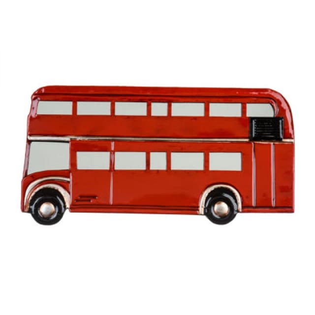Premier Housewares Red Bus Metal Wall Art Home Wall Decor Red