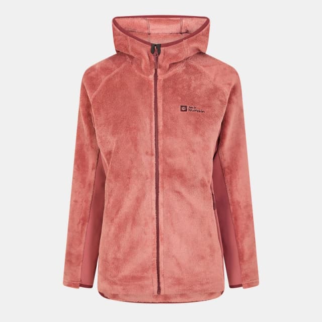 Jack Wolfskin Womens JW Rotwand Full-Zip Fleece Mineral Red female 10 (S)