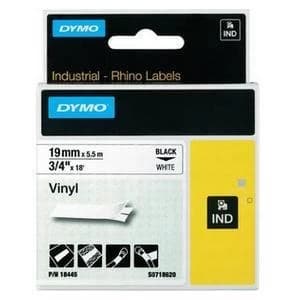 Dymo 18445 Black on White Label Tape 19mm x 5.5m