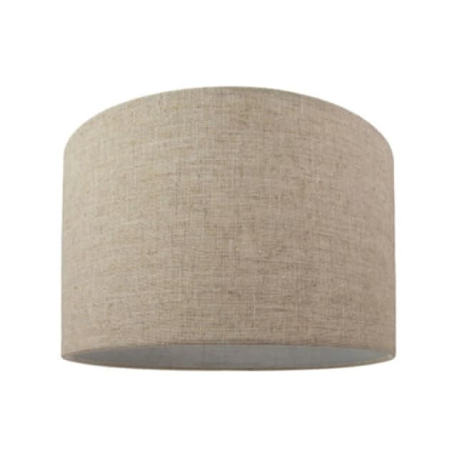 Happy Homewares Contemporary And Stylish Natural Linen 12 Lamp Shade In Oatmeal - 30Cm Diameter