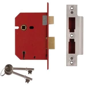 Union 2201 5 Lever Mortice Sashlock Brass Finish 77.5mm 3" Box