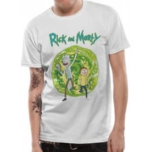 Rick And Morty - Portal (Front Only) Mens X-Large T-Shirt - White