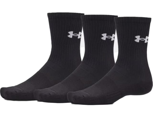 Under Armour Performance Cotton 3p Crw Socks Black C008 XL