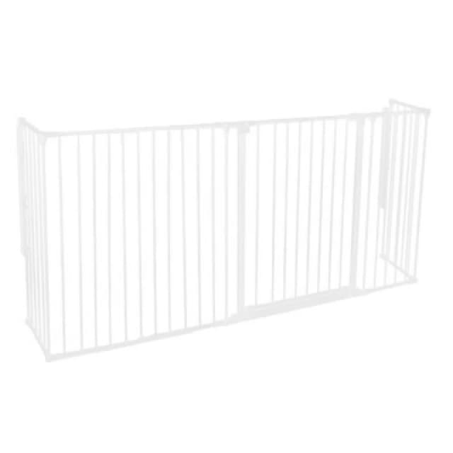 Safetots Extra Tall Multi Panel Fire Surround, 51Cm Deep X 190Cm Wide, White, 105Cm High, Baby And Toddler Fire Guard