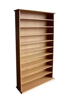 'Harrogate' - 760 Cd / 318 DVD / Bluray Media Storage Shelves - Oak