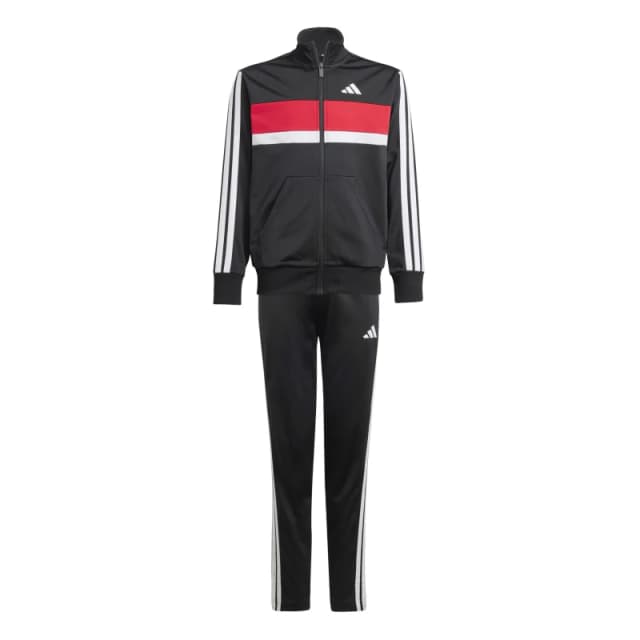 adidas 3s Essentials Tiberio Tracksuit Blk/Wite/Ruby male 7-8 Years