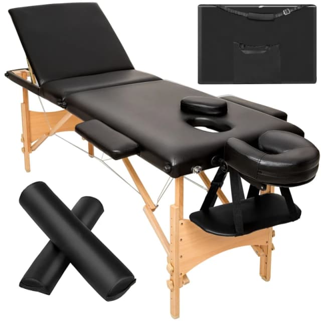 tectake Massage Table Daniel in Black Unisex