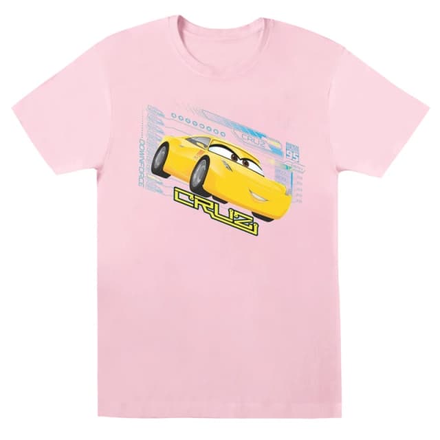 Disney Men Cars Cruz Ramirez T-Shirt in Baby Pink Size: Small Baby Pink S Male 5059568310200