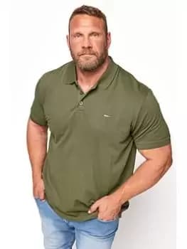 BadRhino Essential Plain Polo Shirt - Khaki, Size 2XL, Men