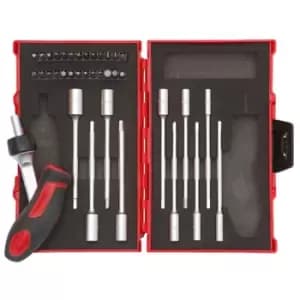 Gedore Tool set with T-handle ratchet 1/4 37pcs