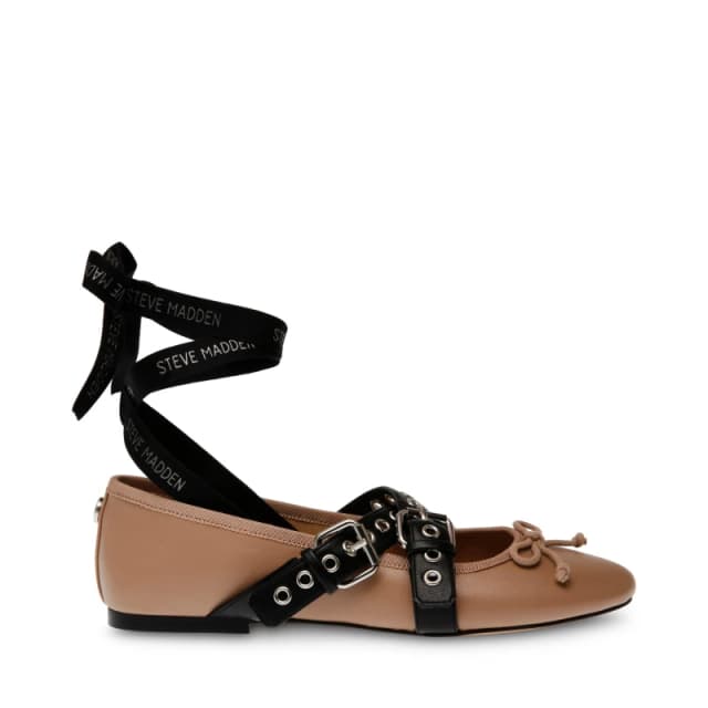 Steve Madden Womens Baylen Strapped Ballerina Slippers Blush female 3 (36)