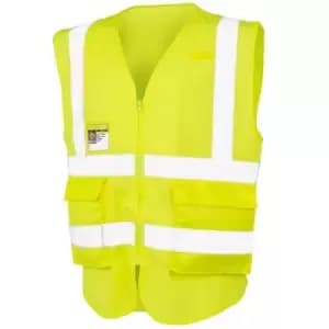 SAFE-GUARD by Result Unisex Adult Executive Mesh Safety Hi-Vis Vest (3XL) (Fluorescent Yellow)