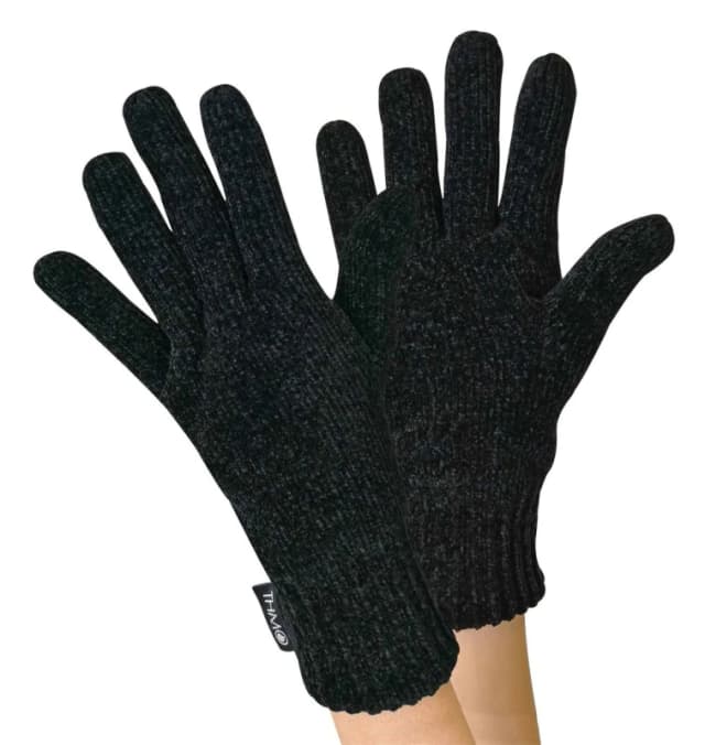 THMO Ladies THMO Gloves - Expertly Insulated, Warm, Winter Accessories - Black, Grey, Red - 100% Acrylic - Machine Washable - One Size / Black