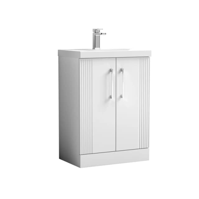 Balterley 2 Door Floor Standing Vanity Mid Edge Basin White 600mm White