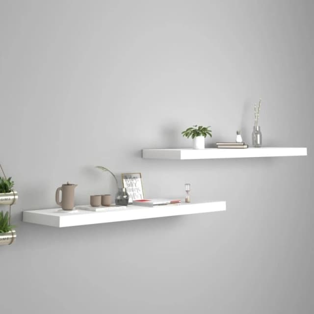 VIDAXL Vidaxl - Floating Wall Shelves 2 pcs White 90x23.5x3.8cm mdf 8720286074497