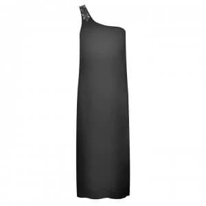Ted Baker Ted Womens Yeltino Embellished Asymmetric Dress - Black
