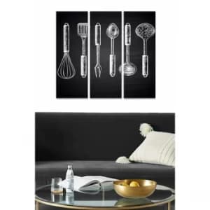 MDF322018697 Multicolor Decorative MDF Painting (3 Pieces)