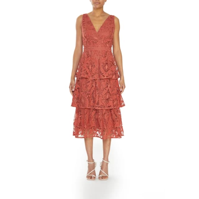 True Decadence TRUE Wrap Dress Rust female 8 (XS)