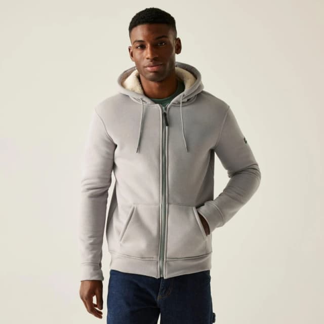 Regatta Regatta Men Naddle Hooded Full-Zip Insulating Active Fleece in Grey Size: 3X-Large Grey XXXL Male 5063516104087