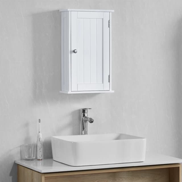 Lassic Bath Vida Priano 1 Door Wall Cabinet White unisex 1 Door