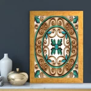 AC4821034121 Multicolor Decorative Framed MDF Painting