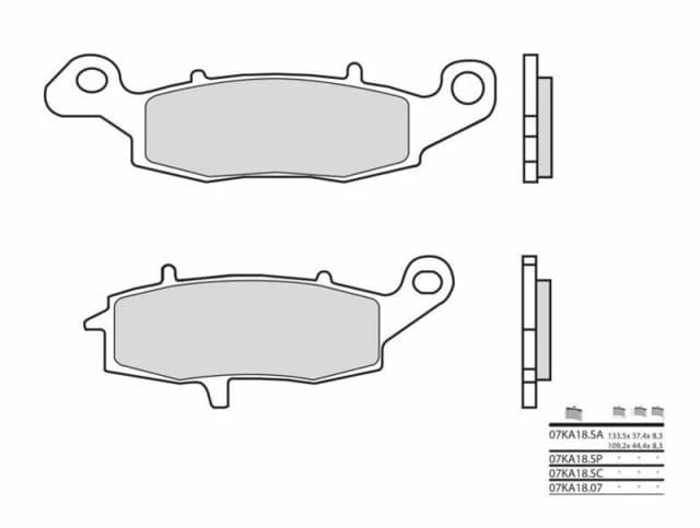 Brembo S.p.A. Street Carbon Ceramic Brake pads - 07KA1807