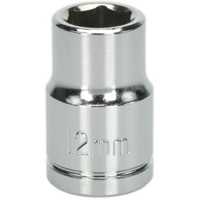 Loops 12mm Chrome Plated Drive Socket - 1/2" Square Drive - High Grade Carbon Steel Metallics