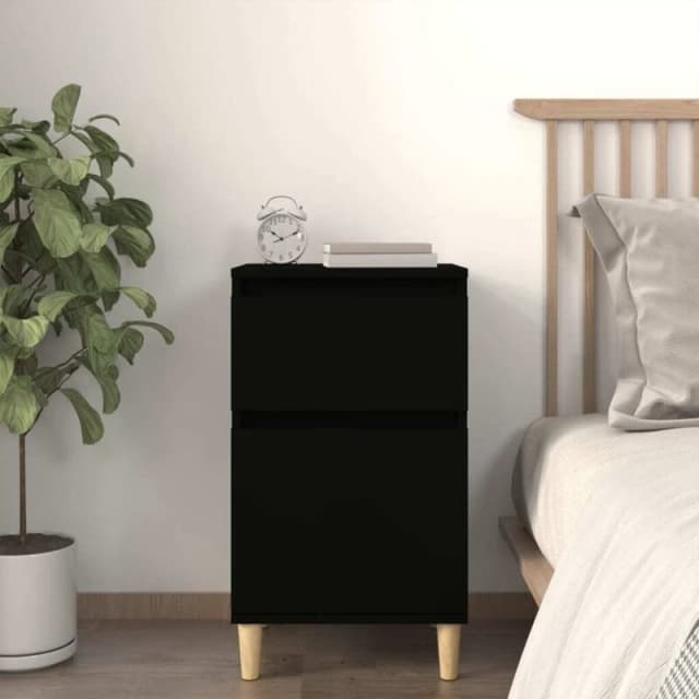 VIDAXL Bedside Cabinet Black 40x35x70cm Vidaxl 8720845737849