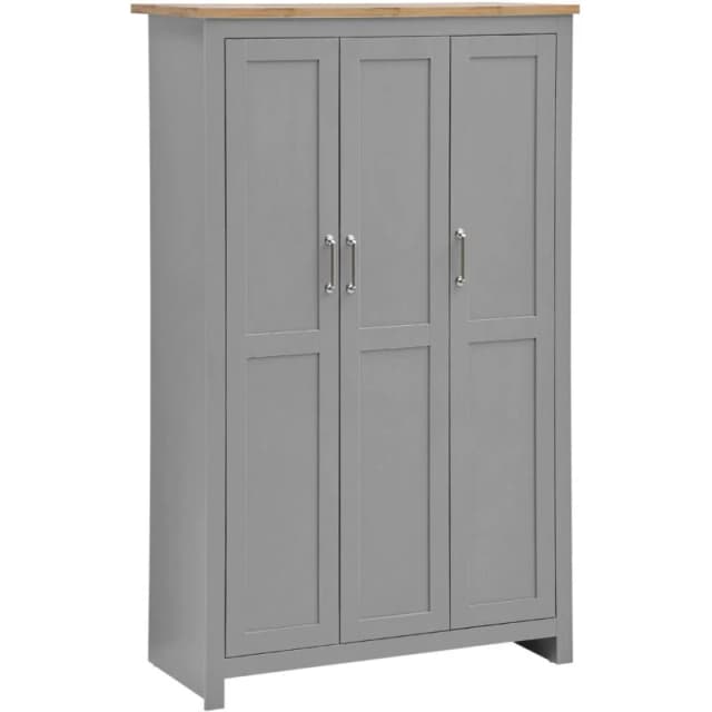 Timber Art Design Lisbon Light Grey 3 Door Wardrobe